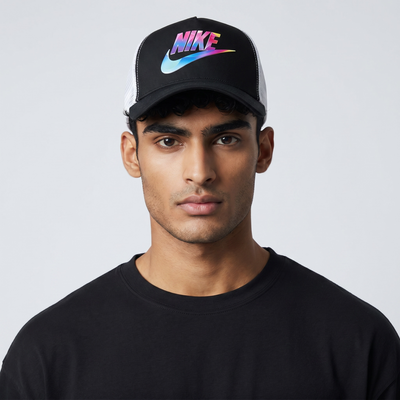 🧢 Nike Trucker Cap – Rainbow Swoosh Street Edition 🌈🔥