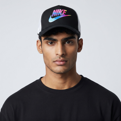 🧢 Nike Trucker Cap – Rainbow Swoosh Street Edition 🌈🔥