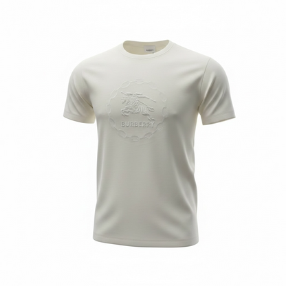 Burberry Beige Embossed Logo T-Shirt 🤎✨ Quiet Luxury Edition