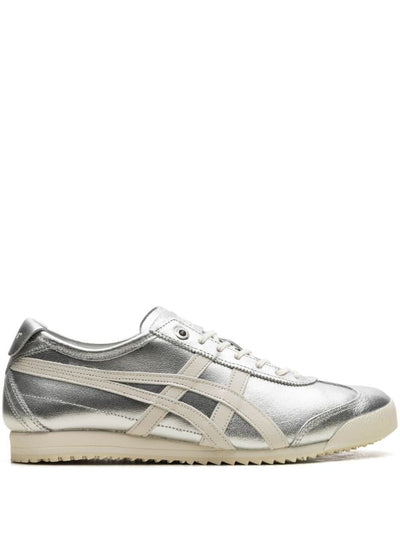 Onitsuka Tiger Mexico 66 silver and cream sneakers side view