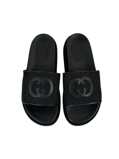 GUCCI Slides – Black Monogram GG Edition 🖤✨