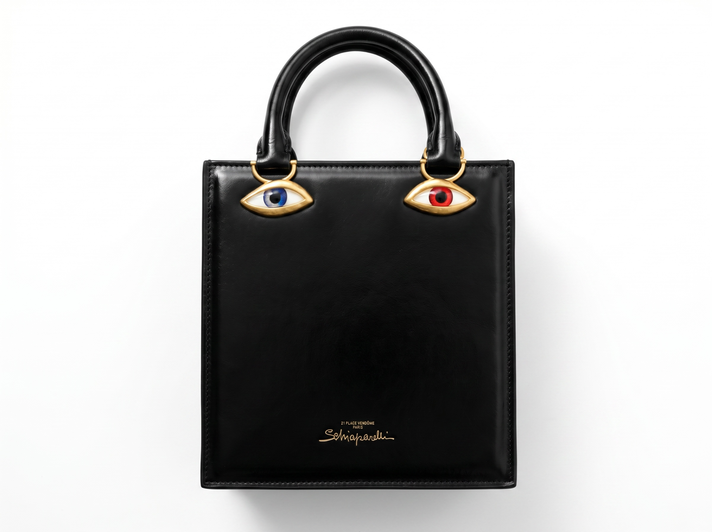 ✨ Schiparllie Face Art Mini Tote Bag – Black Edition 🖤👁️💋