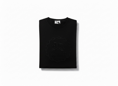 Burberry Black Embossed Logo T-Shirt 🖤✨ Ultra Minimal Edition