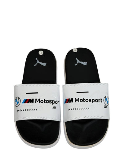 PUMA BMW M Motorsport Slide Sandals – White & Black Edition ⚪⚫🏁