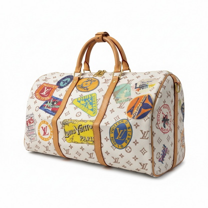 Louis Vuitton White Monogram Travel Stickers Speedy Bag 🤍👜✈️