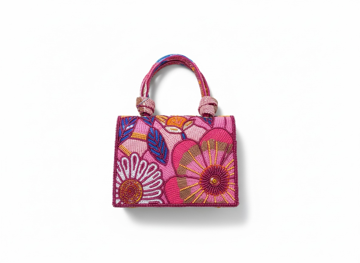 Luxury Multicolor Crystal Mini Handbag 💖✨ | Floral Statement Piece