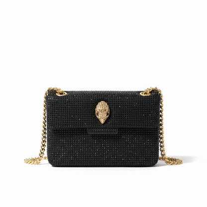 ✨ Kurt Geiger Black Crystal Eagle Chain Bag – Evening Shoulder Bag