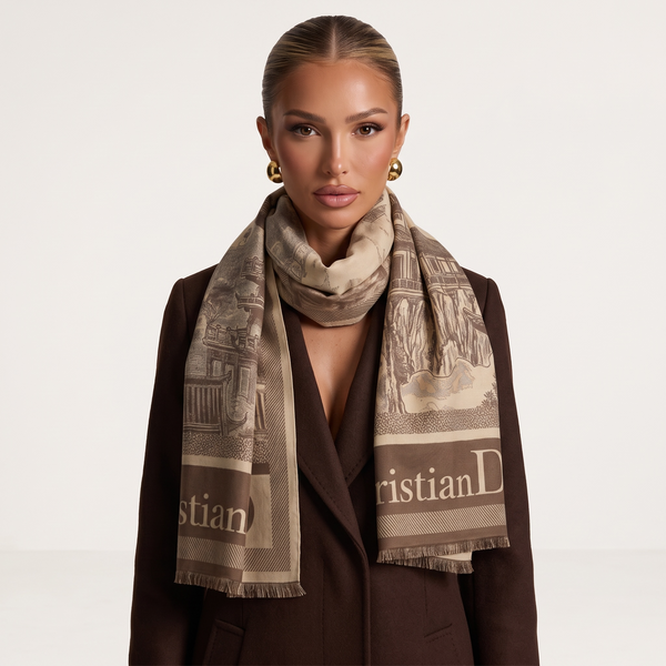 Christian Dior Toile de Jouy Scarf 🤎✨ | Heritage Brown Statement