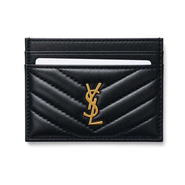 Saint Laurent Card Holder – Black Quilted 🖤