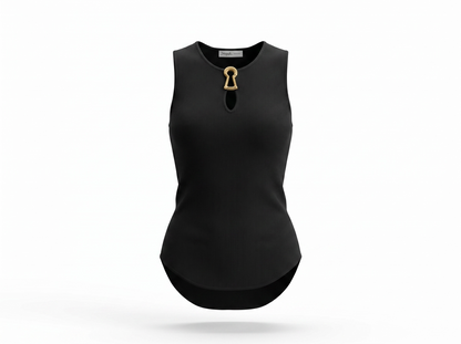 🖤 Schiaparelli Keyhole Ribbed Knit Tank Top
