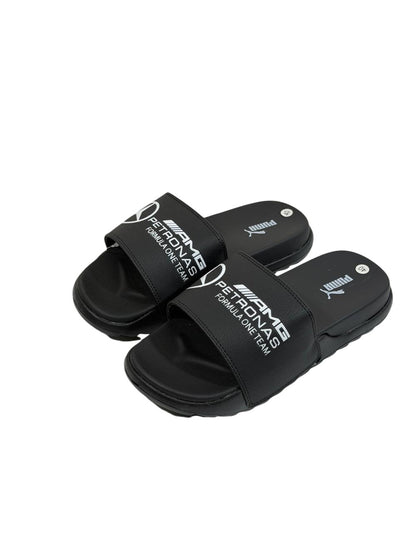 PUMA x AMG PETRONAS Slide Sandals – Black Edition 🖤🏁
