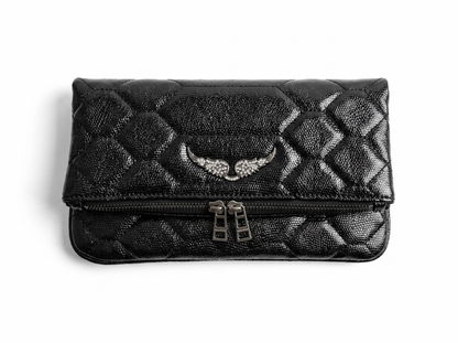 🖤 Zadig & Voltaire Rocky Quilted Foldover Clutch Bag ✨