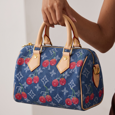 Louis Vuitton Denim Cherry Bag – Blue 🍒👜