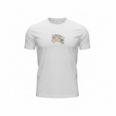 Burberry White Graphic T-Shirt 🤍✨ Signature Icon Edition