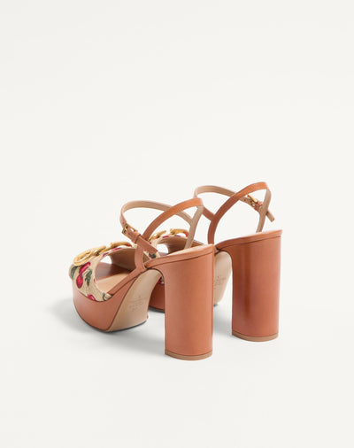 👠 Valentino Cherry Print Platform Block Heel Sandals🍒🍒