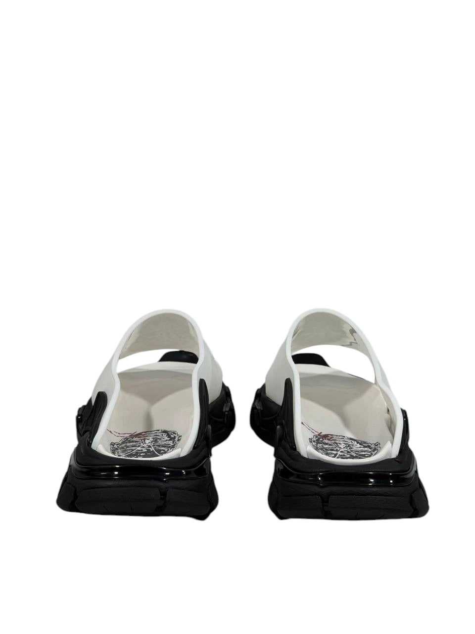 Balenciaga Graphic Slide Sandals – Black & White Edition 🖤🤍🔥