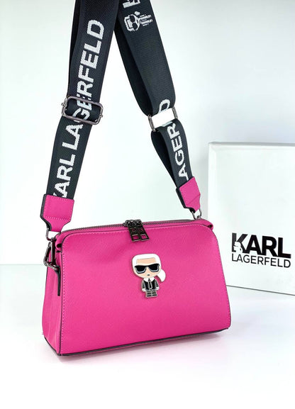 Title: Karl Lagerfeld Crossbody Bag with Iconic Charm