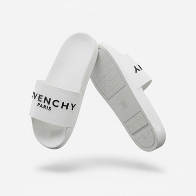 Givenchy Paris Logo Slides – All White Edition ⚪✨
