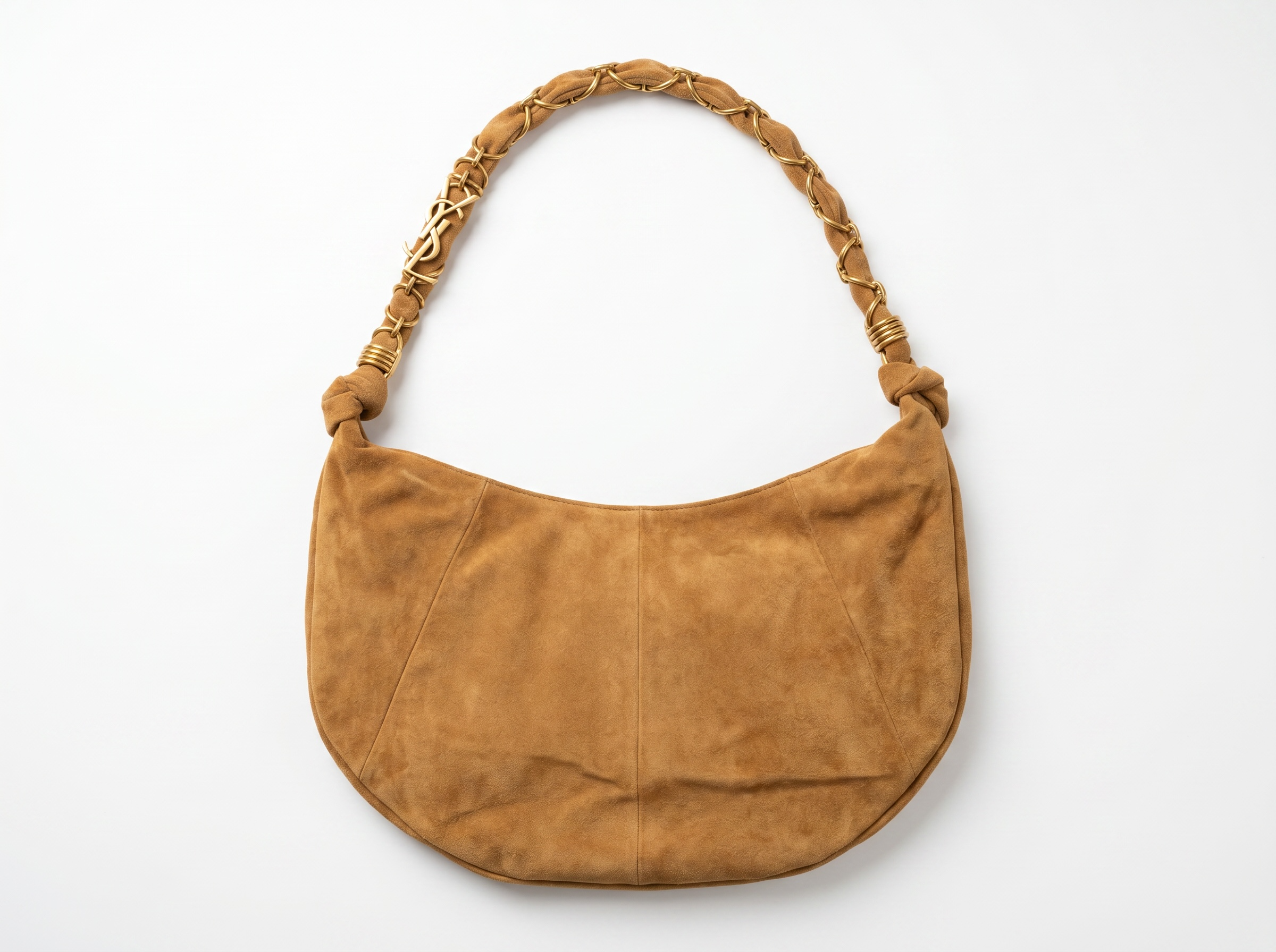 🤎 Saint Laurent Le 5 À 7 Suede Hobo Bag – Camel Luxury Edition ✨