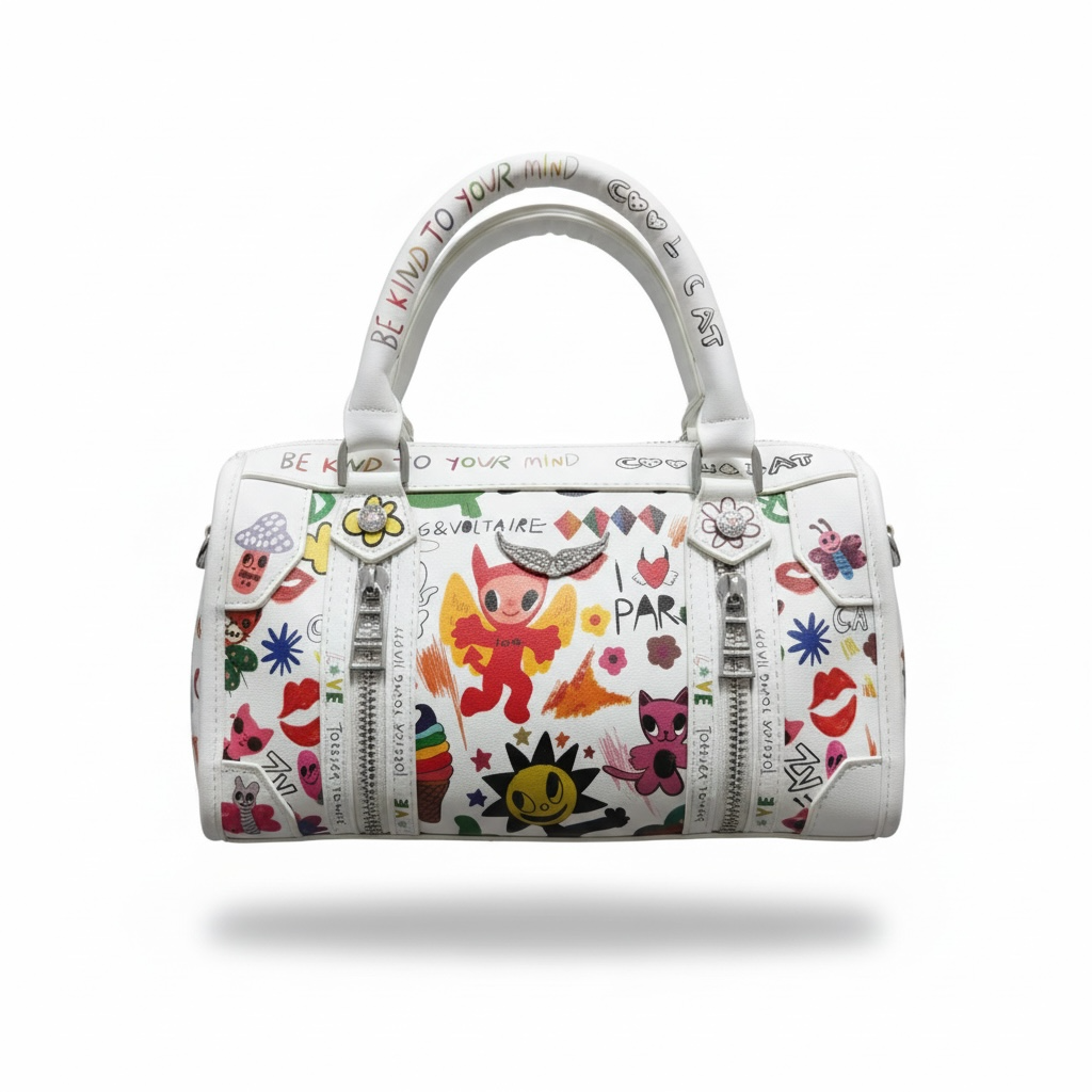 Zadig & Voltaire Graffiti Mini Bowling Bag – Playful Edition 🎨✨
