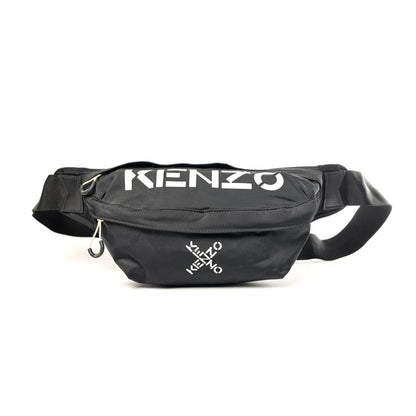 KENZO Black Logo Belt Bag 🎒 – Sleek & Stylish Streetwear Essential