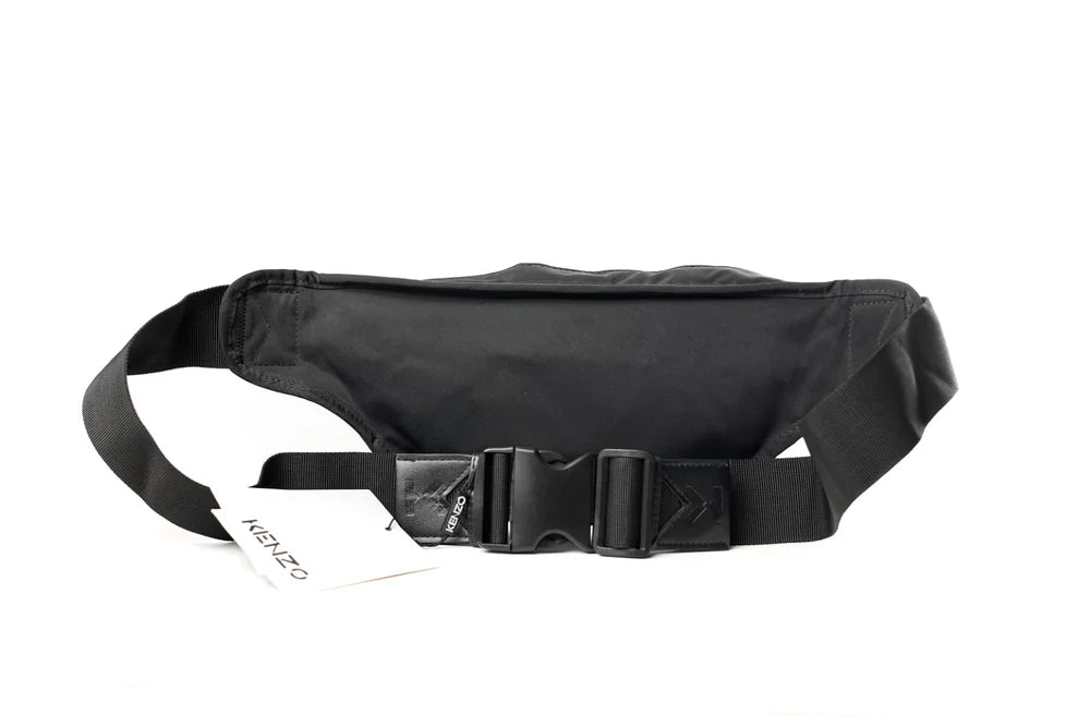 KENZO Black Logo Belt Bag 🎒 – Sleek & Stylish Streetwear Essential