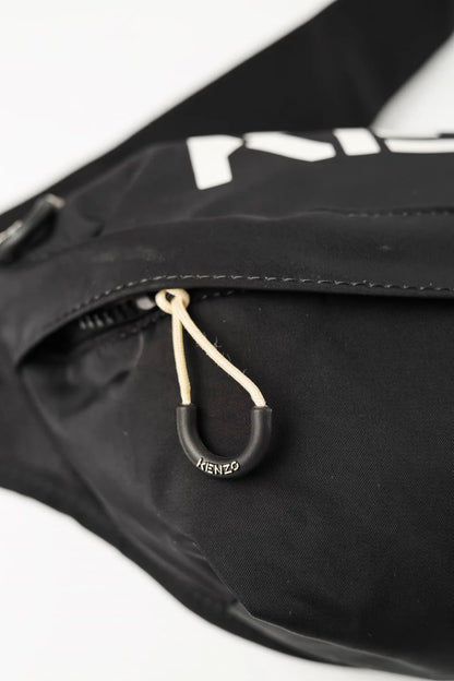 KENZO Black Logo Belt Bag 🎒 – Sleek & Stylish Streetwear Essential