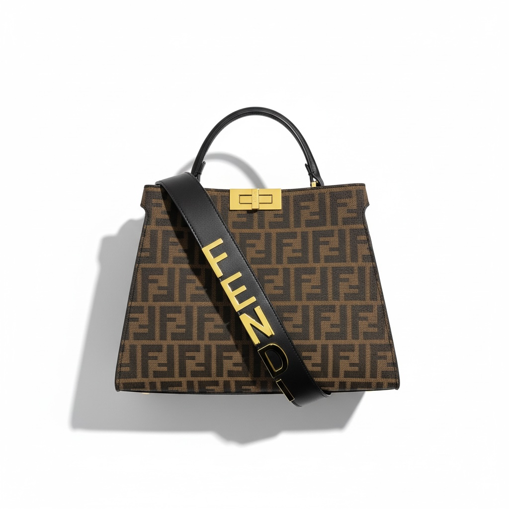 Fendi Monogram Canvas Handbag 🤎✨ | Iconic FF Designer Bag