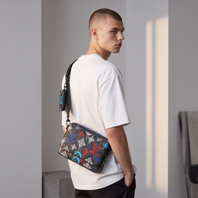🎨 Louis Vuitton Monogram Graffiti Messenger Bag Set – Black