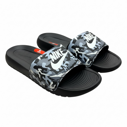 Nike Grey Camo Tech Slides 🩶🔥 | Sport Comfort Summer Essential 👟💨