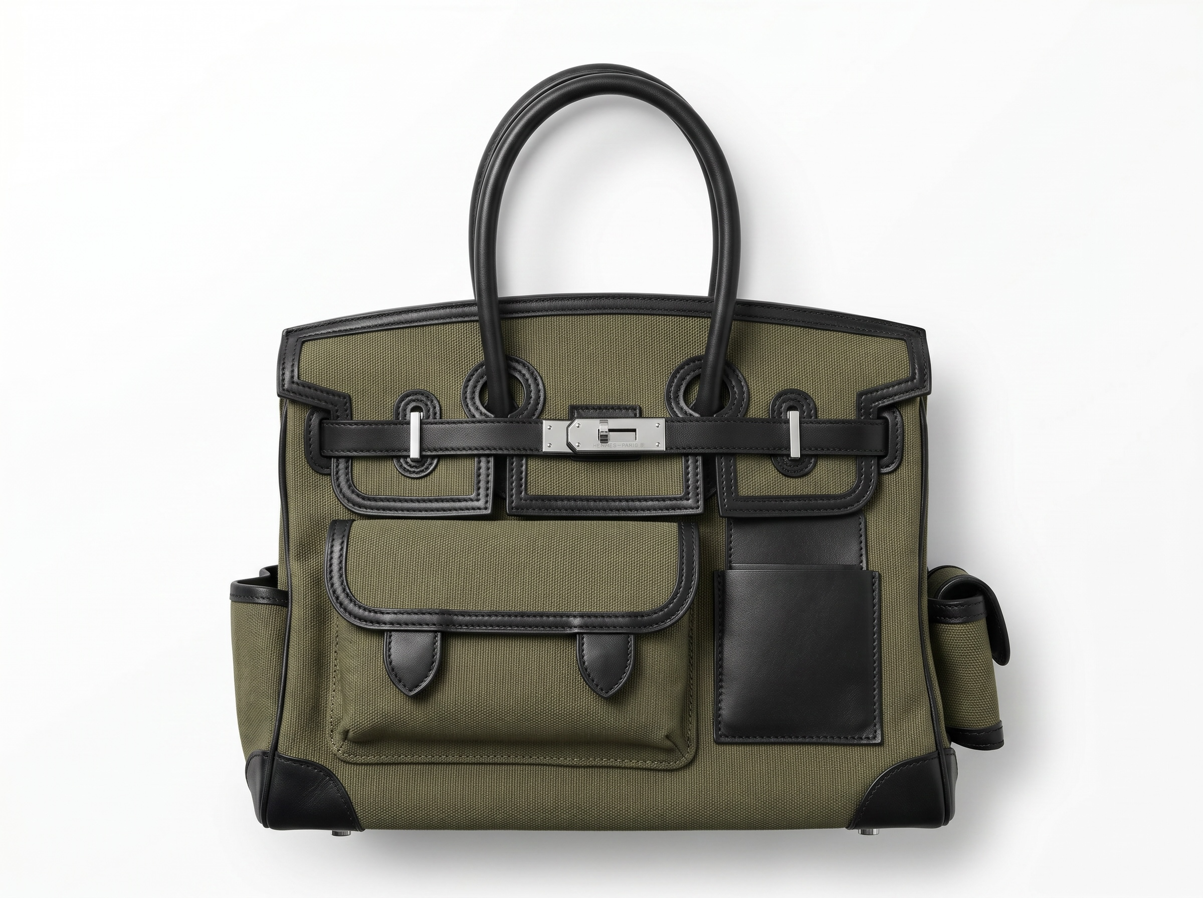 🖤💚 Hermès Birkin Cargo Canvas Tote – Olive Green Edition