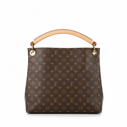 Louis Vuitton Monogram artsy Shoulder Bag – Classic Brown Leather Handle 🤎✨