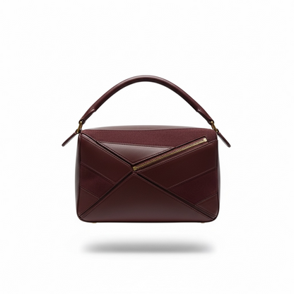 Loewe Puzzle Top-Handle Bag – Burgundy🍷✨