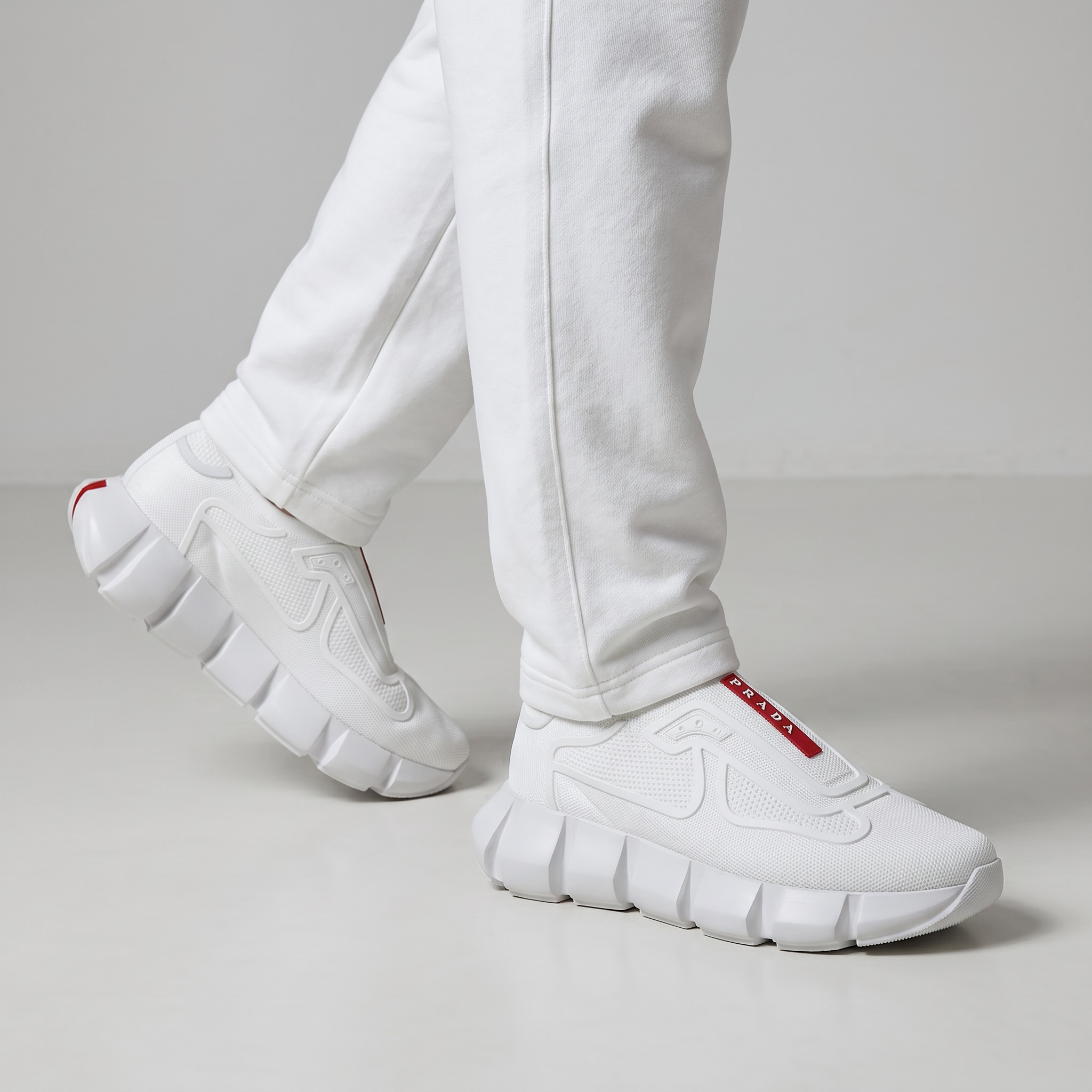 🤍⚡ Prada Slip-On Cloud Runner Sneakers ❤️