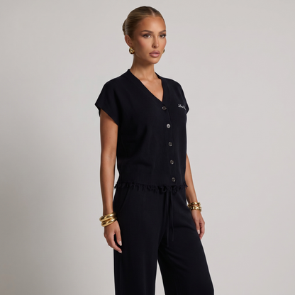 Loro Piana Cashmere Knit Lounge Set – Black 🖤✨