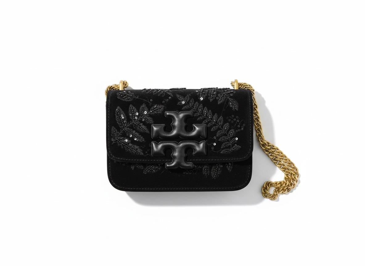Tory Burch Velvet Chain Bag – All Black Elegance 🖤✨