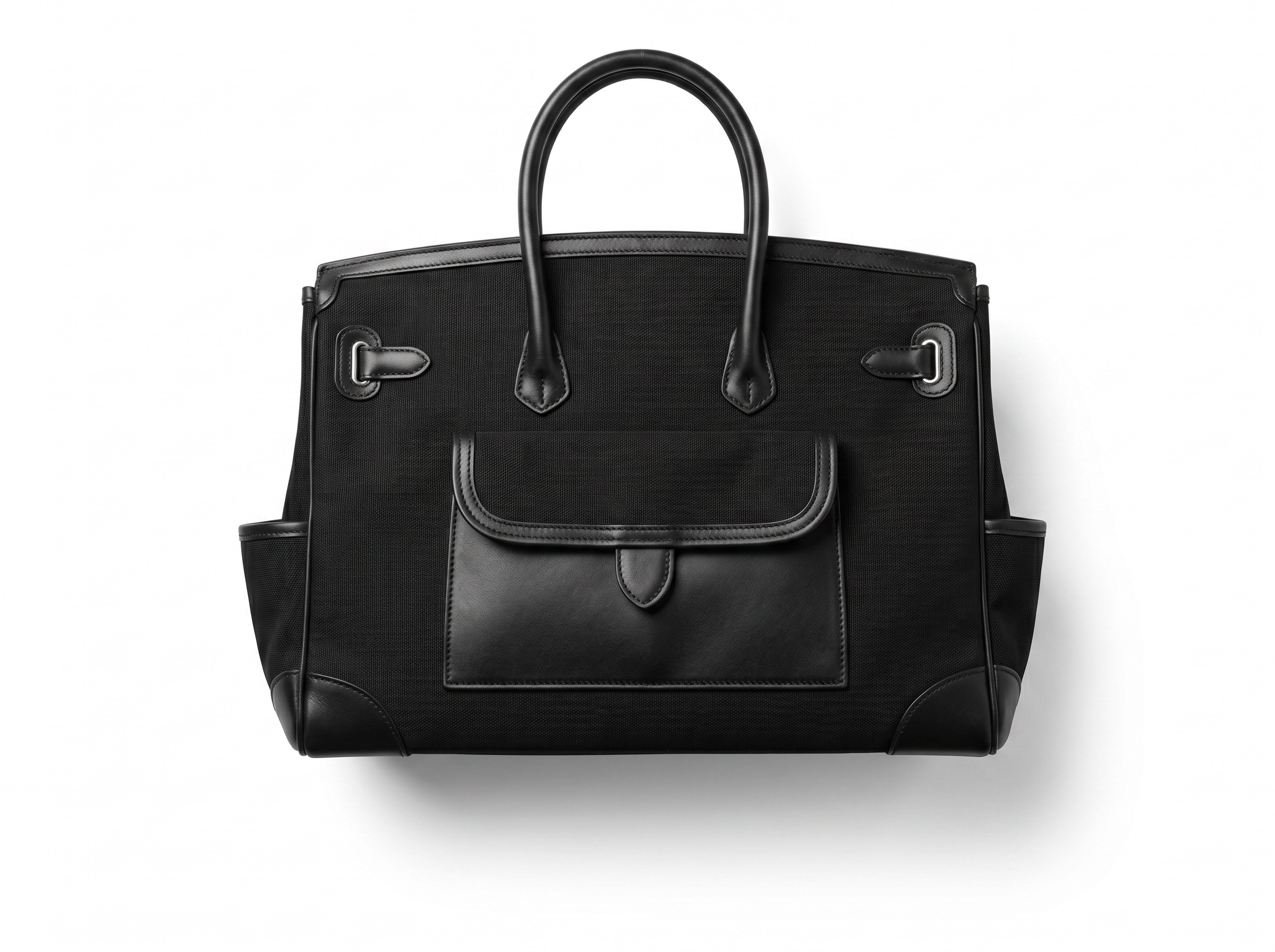 🖤 Hermès Birkin Cargo Style Black Leather Tote Bag