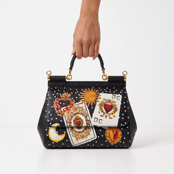 Dolce&Gabbana Sicily Bag – Polka Dot Tarot Print 🃏🖤