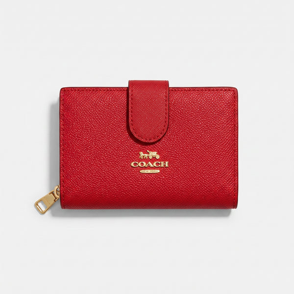 Coach Small Tab Wallet – Cherry Red 🔴