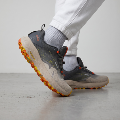 🌄👟 Brooks Cascadia Trail Running Shoes – Grey Orange Outdoor Adventure Sneakers ⚡🔥