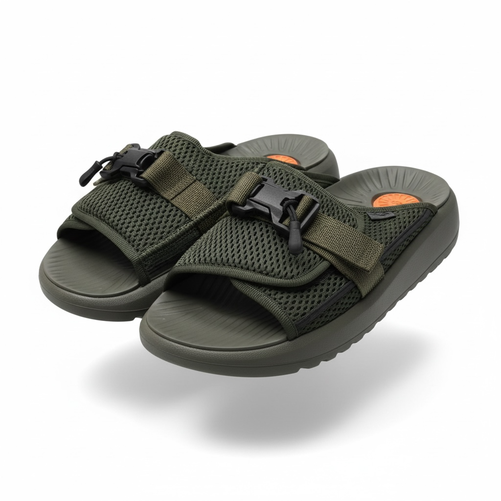 UGG Tactical Mesh Slide Sandals – Olive Green 🪖✨