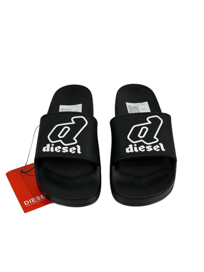 DIESEL Slides – Icon Logo Black Edition ⚫🔥