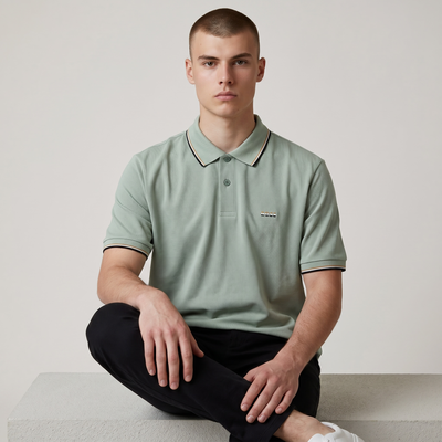 🤍✨ Hugo Boss Beige Luxury Polo Shirt – Timeless Smart Casual Essential 👔🔥