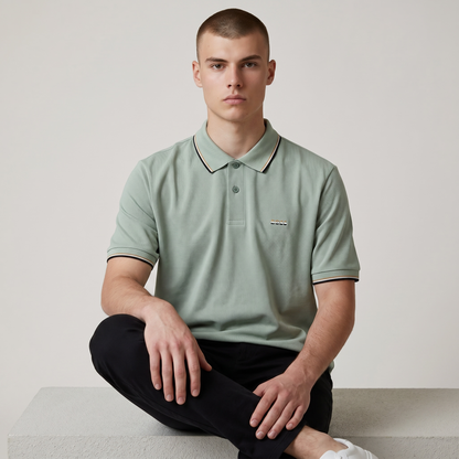 🤍✨ Hugo Boss Beige Luxury Polo Shirt – Timeless Smart Casual Essential 👔🔥