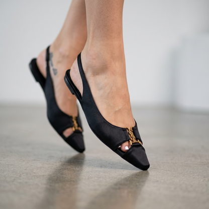 Saint Laurent YSL Slingback Flats 🖤✨