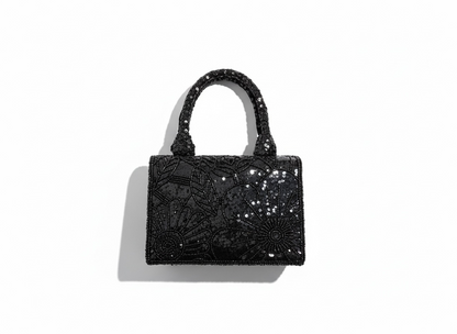 Luxury Black Crystal Mini Handbag 🖤✨ | Midnight Glam Edition