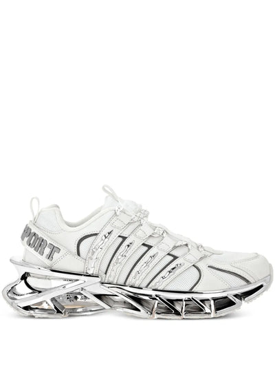 Philipp Plein Chrome Blade Sneakers — White