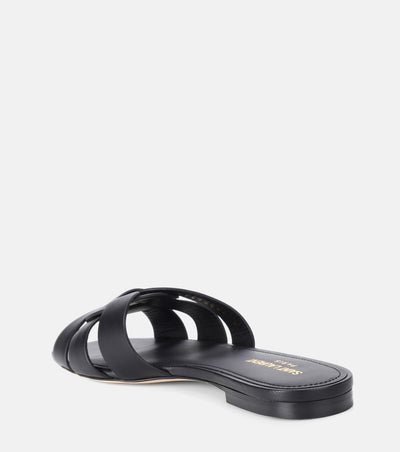 SAINT LAURENT Interlaced Leather Slides 🖤✨ | Minimal Luxury Essential