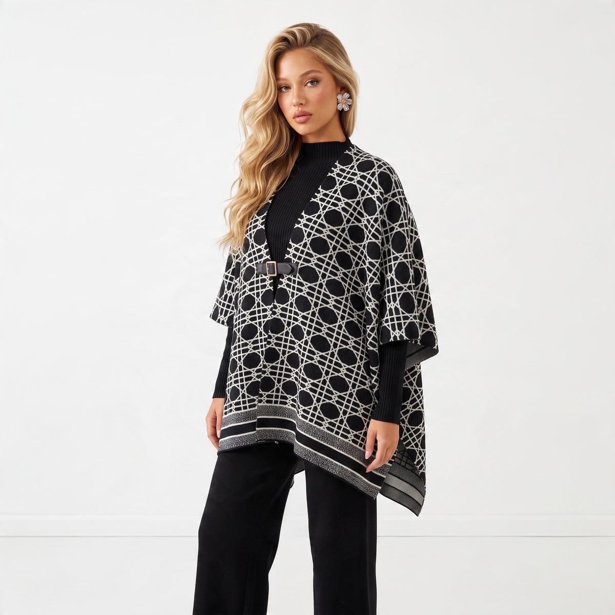 Dior set with cape – Black Graphic