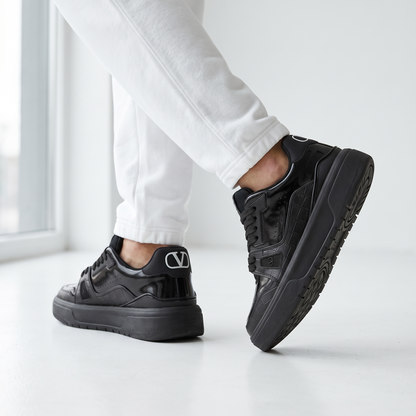 🖤 Valentino Garavani All-Black Platform Sneakers 👟🔥